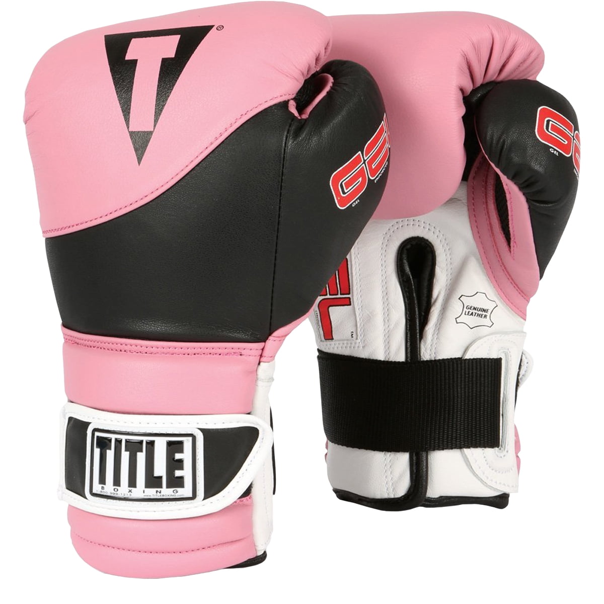 Title Boxing Gel Suspense Training Gloves Pink/Black