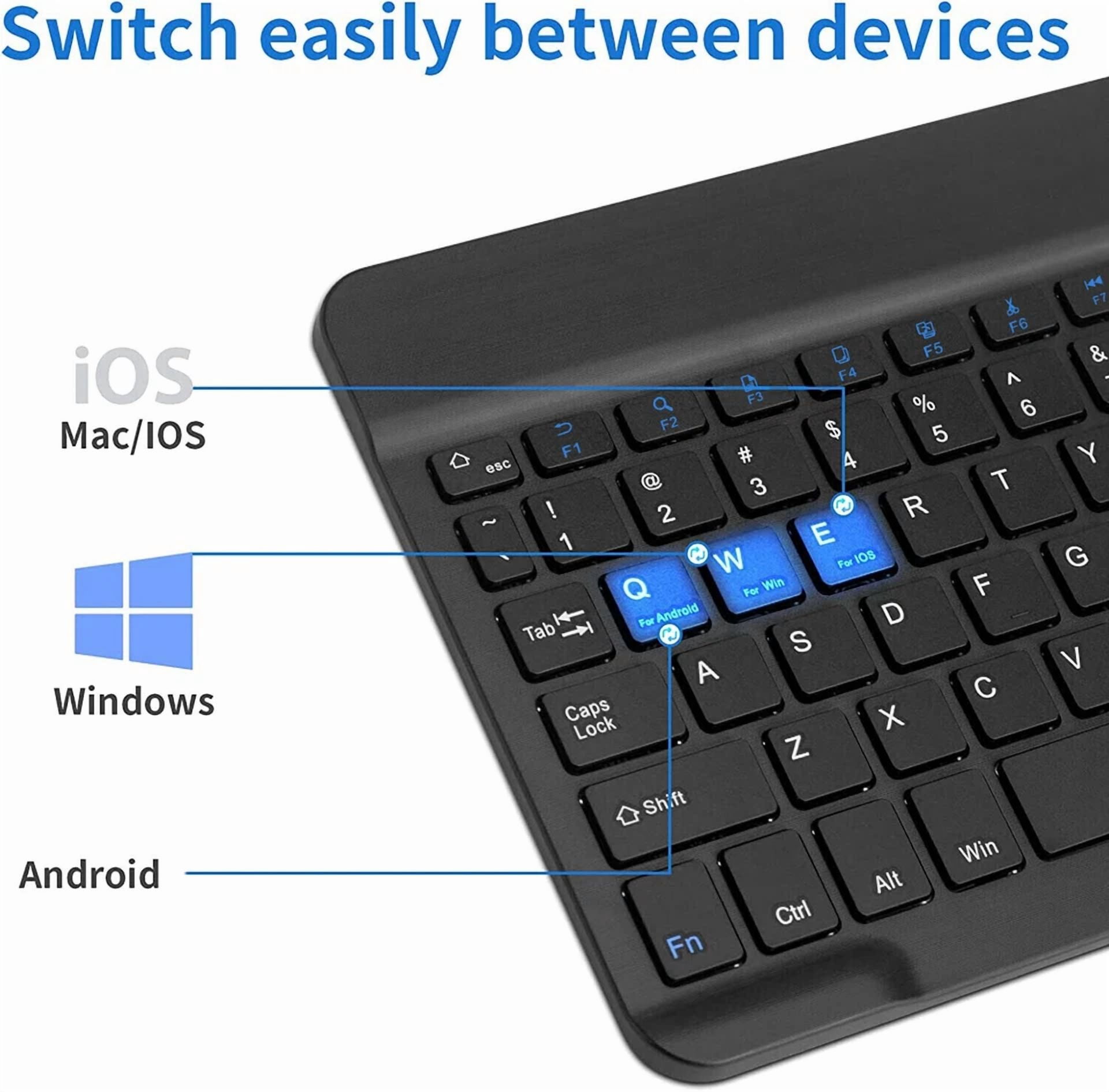 BUTTERFLY- Universal Bluetooth Keyboard Portable Rechargeable Wireless Tablet Keyboard Us