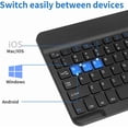 thumbnail image 2 of OZEA- Universal Bluetooth Keyboard Portable Rechargeable Wireless Tablet Keyboard Us, 2 of 6