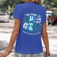 thumbnail image 5 of Autism Awareness Short Sleeve T-Shirt – Fashion Print Casual Round Neck Tee, Soft Comfortable Blouse for Women, In April We Wear Blue Autism Acceptance Top, Versatile Daily Wear(Blue,XXXL), 5 of 5