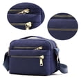 thumbnail image 3 of Hukapapa Bolsos de hombro con múltiples bolsillos, pequeño, ligero, bolso de viaje, correa ajustable, color azul, 3 of 5
