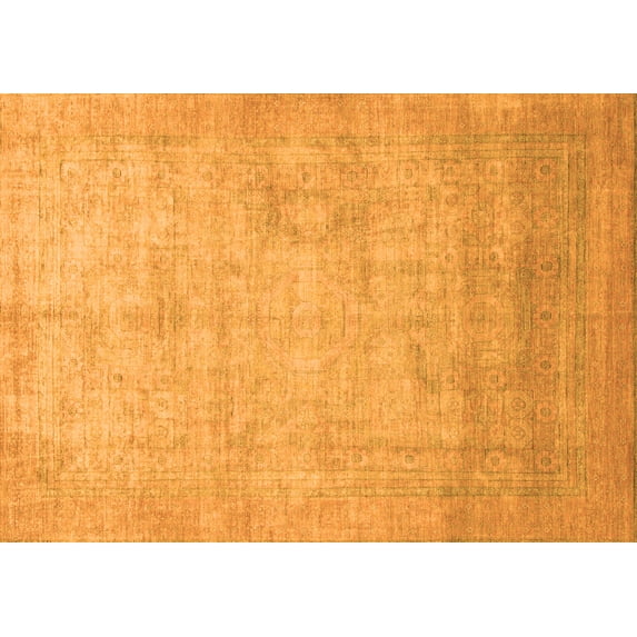 Ahgly Company Indoor Rectangle Abstract Orange Modern Area Rugs, 6' x 9'