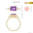 thumbnail image 5 of ANGARA Natural 1.5 Ct. Amethyst with Diamond Classic Ring in 14K Yellow Gold for Women (Ring Size: 11), 5 of 10