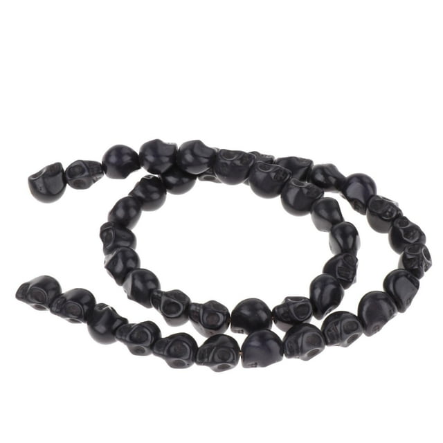 de turquesa sintica espaciadoras talladas versátiles negras coleccionables para pendientes de Halloween regalos M Baoblaze Granos crepitantes