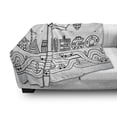 thumbnail image 3 of San Diego Soft Flannel Fleece Throw Blanket, City Typography Design with Building Letters Traffic Transportation Roads, Cozy Plush for Indoor and Outdoor Use, 50" x 70", Black and White, by Ambesonne, 3 of 6