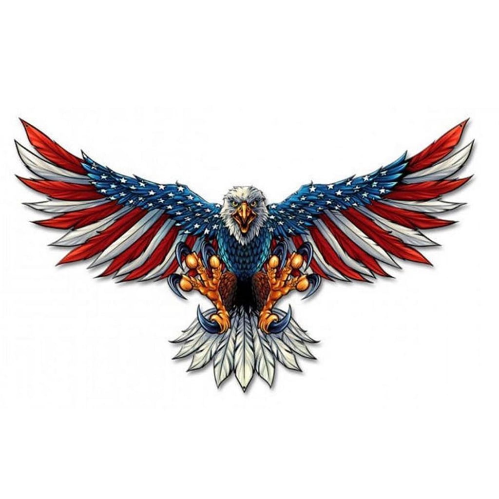 Sardfxul Patriotic Metal Wall Art Decoration American Flag Bald Eagle