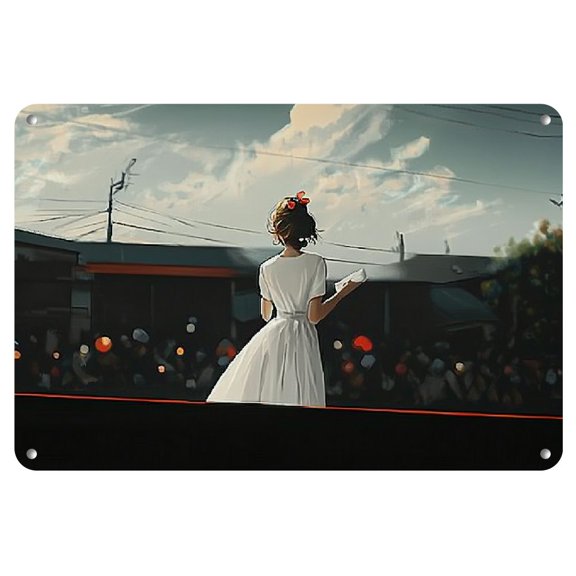 Frameless Iron Comic Art Painting, 12x8 inches - Perfect for Home Decor & Gifts