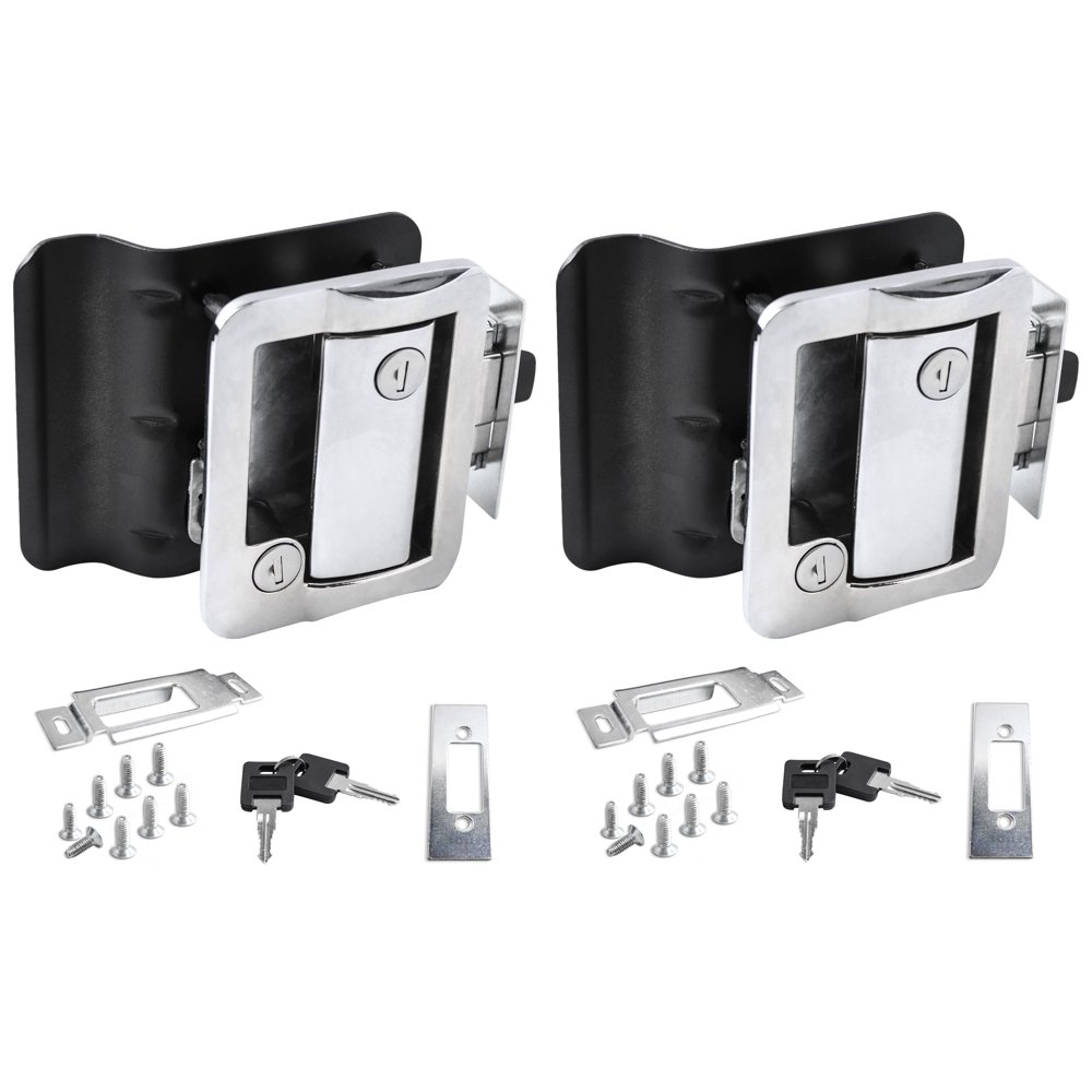 2 Pack Chrome RV Entry Door Lock w / deadbolt Camper Travel Trailer