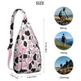 thumbnail image 3 of Rustic Cow Print Sling Backpack - Fashionable Black & White Cattle Design Crossbody Bag, Compact Travel Pack for Students & Photographers, 3 of 4