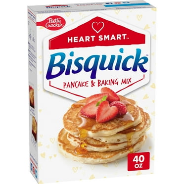 Betty Crocker Bisquick Pancake and Baking Mix, Cholesterol Free, Heart Smart, 40 oz