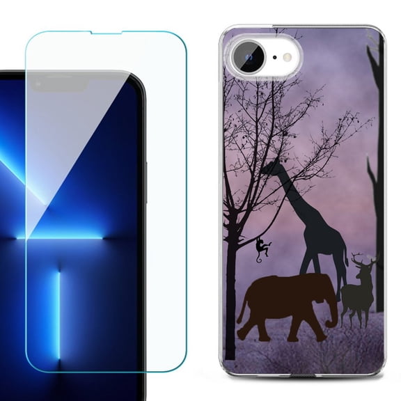 Phone Case for iPhone 17e, with Screen Protector, by OneToughShield - Twilight Safari