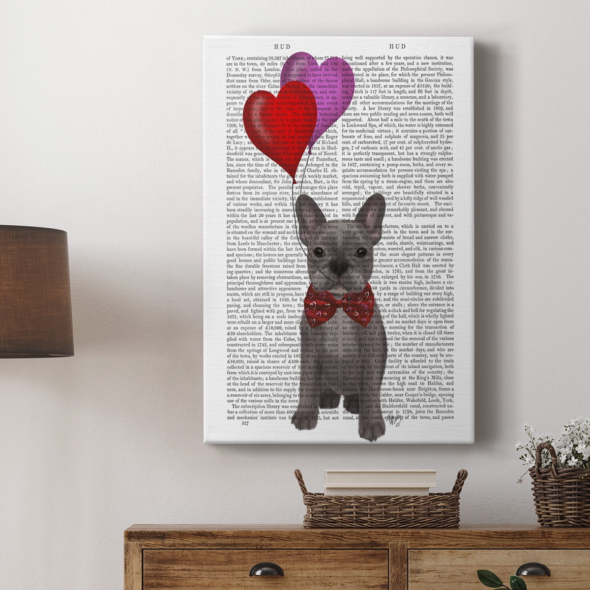 French Bulldog and Balloons Premium Gallery Wrapped Canvas - Ready to Hang