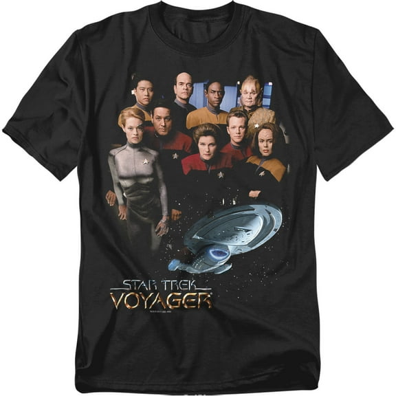 Star Trek Men's Voyager Crew T-shirt Small Black
