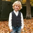 thumbnail image 2 of MEZZALL Boy's Suit Vest Gentleman's Exquisite Children Dress Elegant Style For Weddings Piano Concerts And Speeches Stylish Jacket Vest Adorable Toddler Blouses Tops, 2 of 6