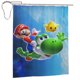 thumbnail image 1 of Cortina de ducha de Mario, juego de cortinas de ducha con dibujos animados encantadores para niños, niñas, dormitorio universitario, baño, accesorios de decoración de bañera a prueba de agua con 12, 1 of 8