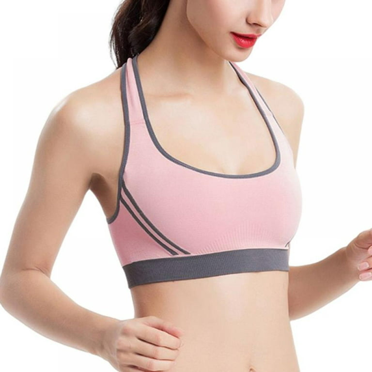 Women's Sports Bra Wirefree Crisscross Push-up Yoga Bra with Removable Pads  for Fitness Running 