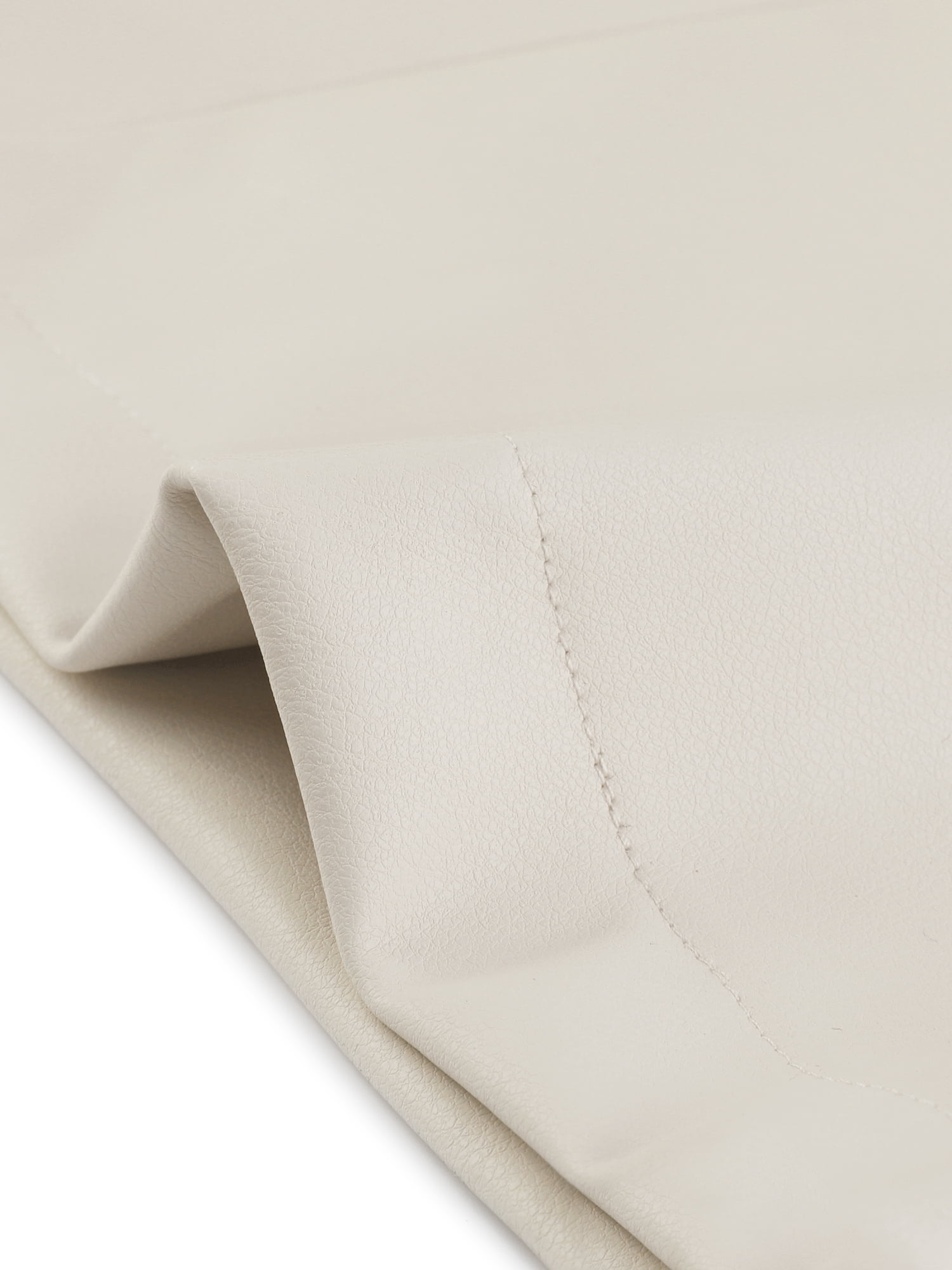 DARING DIVA Women's Faux Leather Flared High Waist Bell Bottom PU Trousers XS White