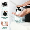 thumbnail image 3 of LZLINGMEI 2Pcs Foaming Soap Dispenser, Foaming Hand Soap Dispenser Set,Refillable Foam Soap Dispenser With Foaming Pump, Labels, Square Foam Soap Hand Dispenser For Bathroom, Kitchen, 3 of 8