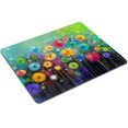 thumbnail image 3 of Watercolor Nature Landscape Floral Mouse Pad, Blossom Plants Herbs Garden Scene Colorful Spring Petal Flowers, 3 of 4