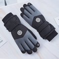 thumbnail image 1 of Guantes de esquí de invierno para hombres y mujeres, para exteriores, cálidos, resistentes al viento, impermeables, con pantalla táctil y acolchados de terciopelo para amantes de la equitación, 1 of 5