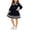 Navy, variant on Long Sleeve Knitted Dresses Girls Princess Pleated Sweater Dress Ribbed Cute Fall Winter School Uniforms Navy, Size 5 Y