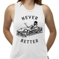 thumbnail image 2 of Never Better Skeleton Women's Muscle Tank 2X-Large White, 2 of 5