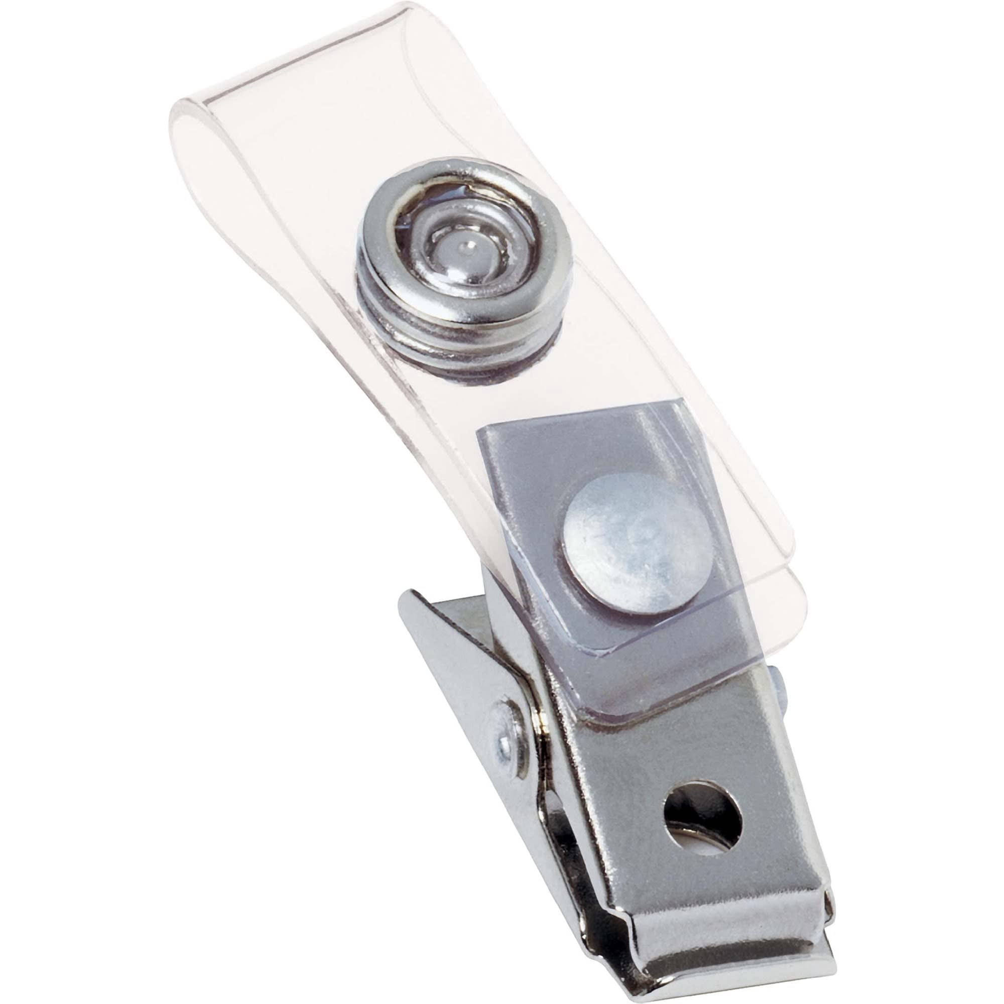 Swingline GBC ID Badge Clips, Clear, Badge Holder Clip, 100 Per Pack (1122897)