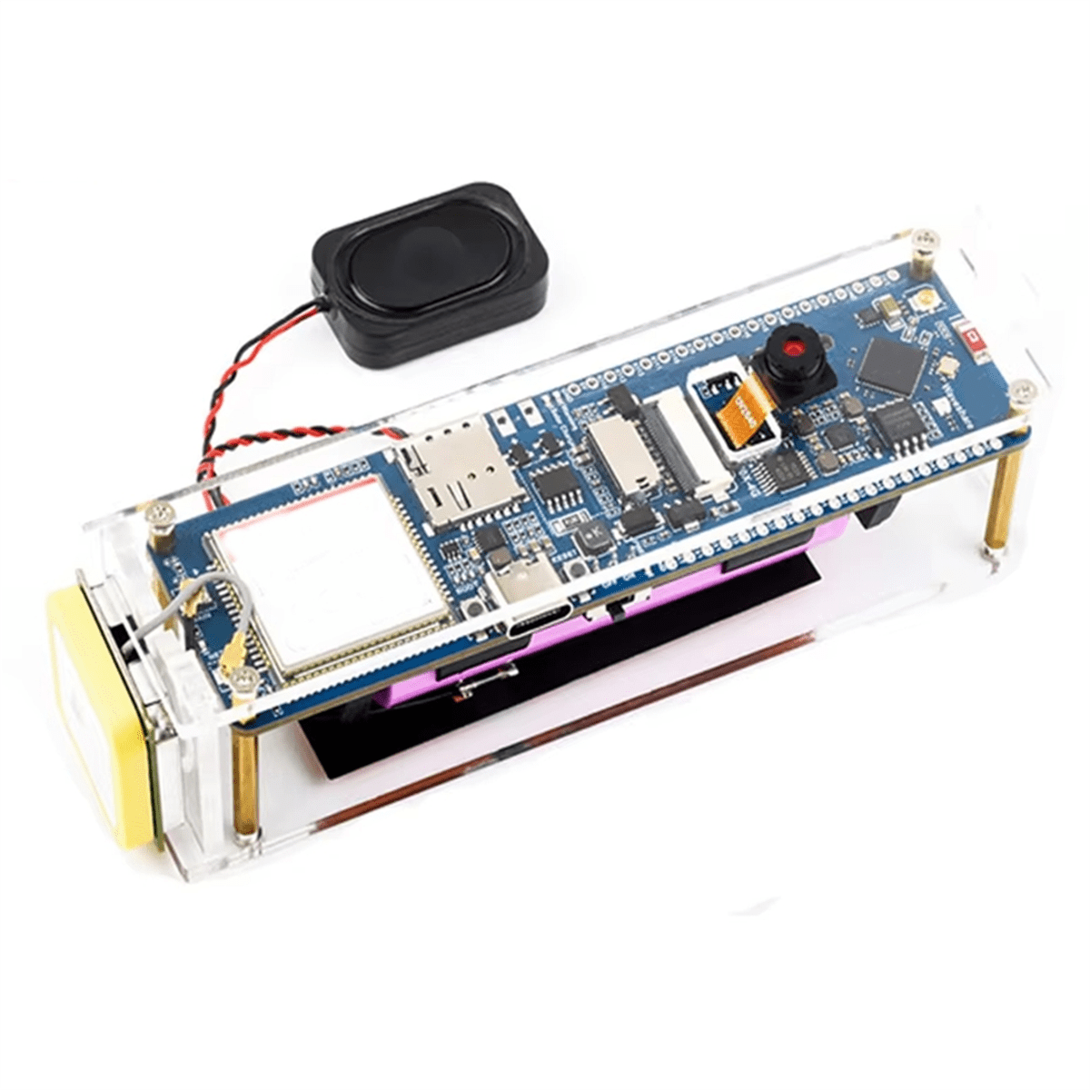 ESP32-S3 A7670E 4G Development Board LTE Cat-1 / 2G / WiFi / Bluetooth / Telephone Call / SMS / GNSS Positioning Support,1 x Development Board 1 x Speaker 1 x USB Cable