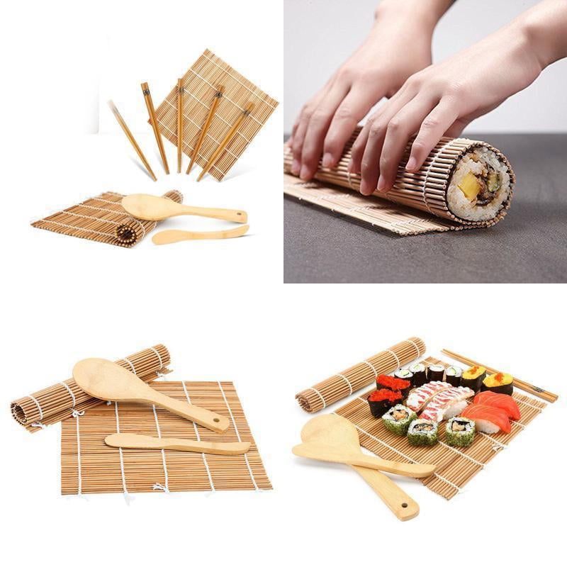 13Pcs/set Bamboo Sushi Making Kit Family Office Party Homemade Sushi