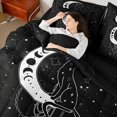 thumbnail image 4 of Castle Fairy Animal Cat Bedding Comforter Set 7-Piece for Boys Girls,Bohemian Theme King Bedding Sets,Galaxy Starry Sky Ultra Soft Bed Sheets,Luxury Bedroom Decor,Reversible, 4 of 8