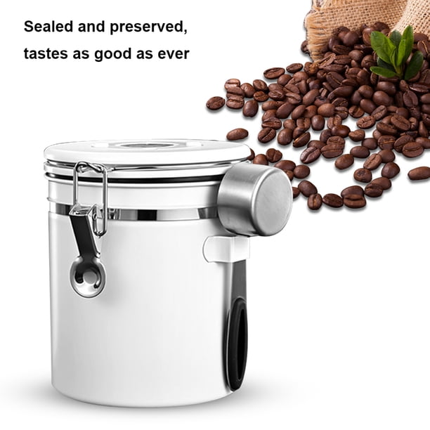 Contenedor de granos de café de 40/50/60 OZ con bote de café con rastreador de fecha para alimentos secos