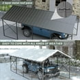 thumbnail image 7 of ASJMR 12x22 Ft Metal Carport Hardtop Outdoor Canopy Shelter Garage Gazebo Weather-Resistant with Enhanced Base and Galvanized Steel Roof For Car,Truck,Pickups,Tractors & Boat, 7 of 7