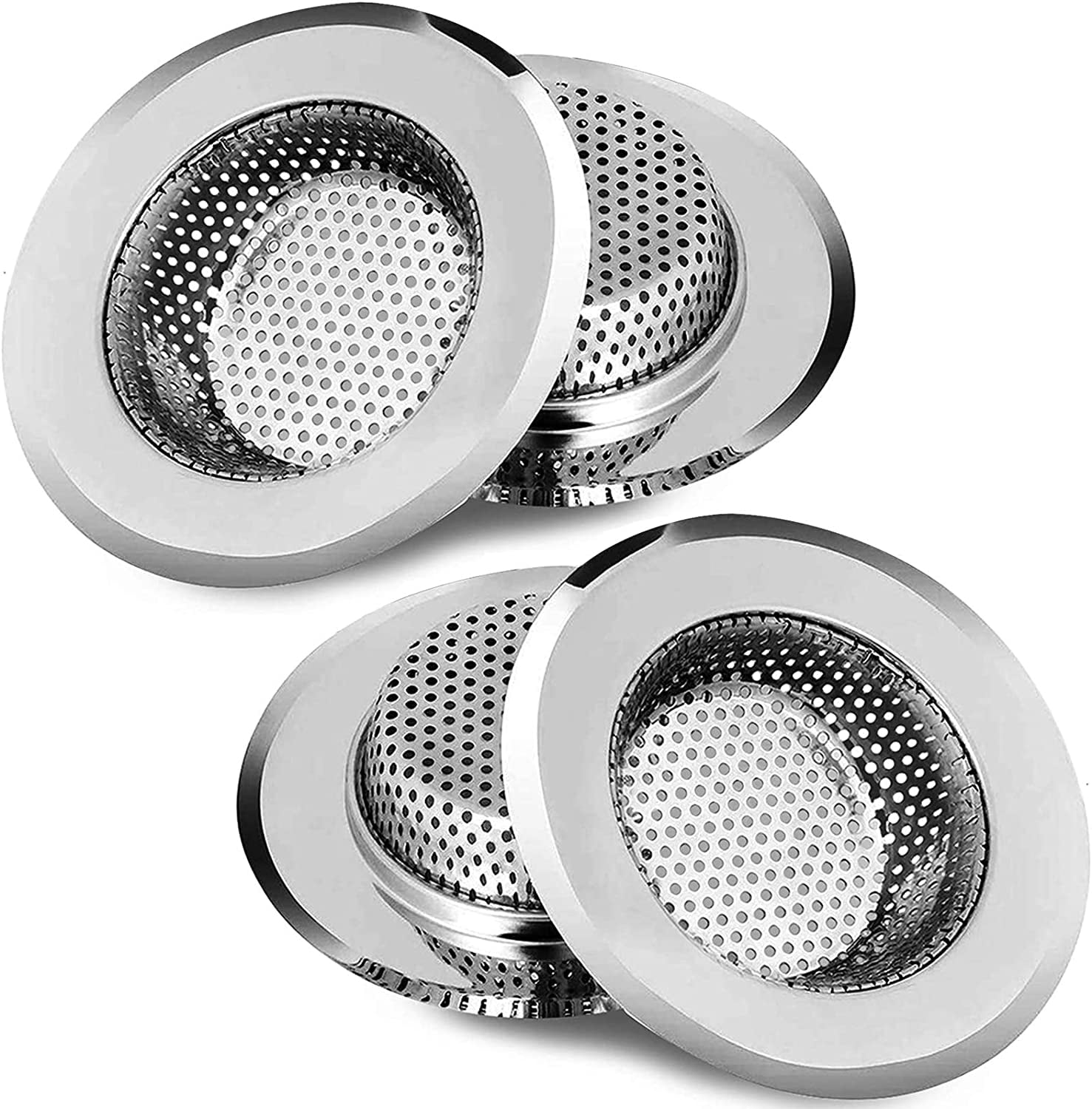 Kitchen Sink Strainer Stainless Steel Sink Strainer with Large Wide Rim