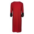thumbnail image 4 of Robe Longue à Manches Longues Imprimée Mode pour Femmes avec Poches (Rouge, m), 4 of 4