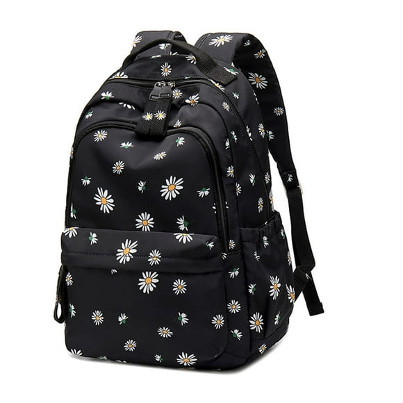 Mochila Mfikaryi con estampado de margaritas para niñas, escuela, impermeable