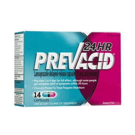 Prevacid 24 Hour Lansoprazole Delayed Release 15 Mg Capsules - 14 Ea 