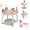 Pink, variant on Costway 5-in-1 Baby Activity Center with Rotating Seat Removable Toys Lights & Music Blue