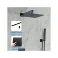 thumbnail image 2 of EastVita Bathroom Shower Faucet Set. 10/12 Inch Rainfall Shower Head With Handheld Combo. Wall Mounted Shower System Shower Fixtures With Pressure-Balanced Valve. Matte Black/Brushed Nickel, 2 of 8