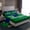 Blue Green White, variant on jejeloiu Skiing Game Twin Sheet Sets,Sport Gamer Bedding For Teens 3pcs