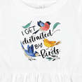thumbnail image 4 of Inktastic I Get Distracted by Birds Girls Baby Dress, 4 of 5