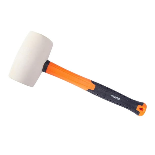 Martillo de goma mazo mazo fibra de vidrio mano cabeza inoxidable mazo pequeño para trabajos 910g 32 Blanco kusrkot Martillo casero