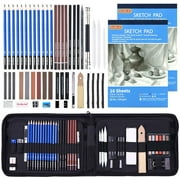 Drawing Pencils Set,52 Pack Professional Sketch Pencil Set in Zipper Carry Case,Drawing Kit Art Supplies with Graphite Charcoal Sticks Tool Sketch Book for Adults Kids Drawing Sketching by Shuttle Art