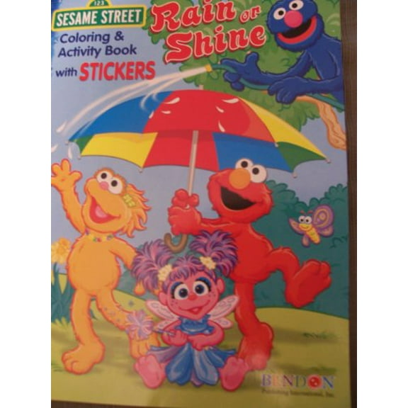Pre-Owned Rain or Shine Sesame Street Coloring & Activity Book with Stickers Paperback