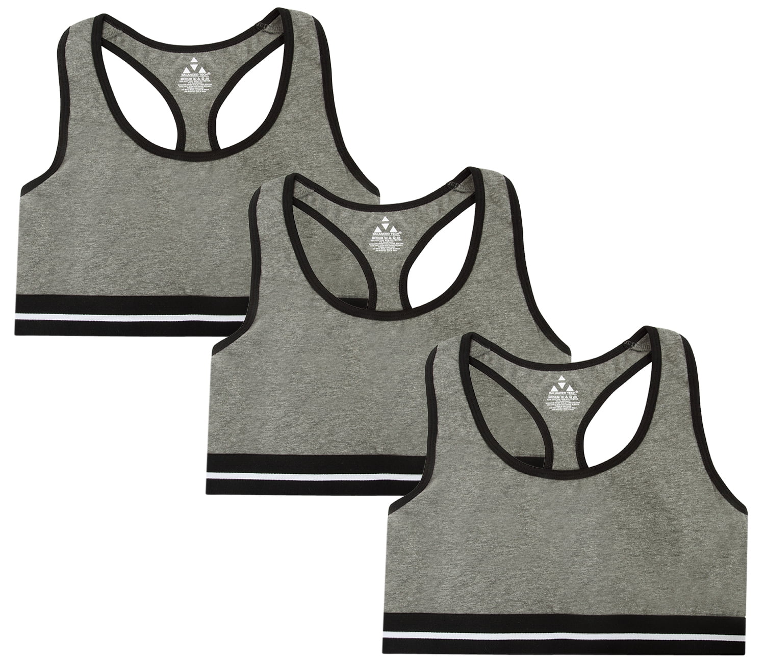 cotton racerback sports bra