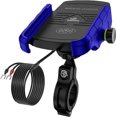 thumbnail image 5 of Motorcycle Wireless 15W Qi/USB Quick Charger 3.0 Phone Holder 2 in 1 Mount on 22-32mm Handlebar or Rear-View Mirror Fast Charging for 3.5-6.8 inch Cellphones(black), 5 of 8