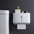 thumbnail image 2 of Wall-Mounted Paper Towel Holder for Waterproof Storage Rack for Bathroom, 2 of 9