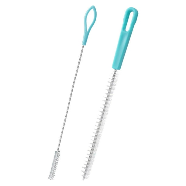 2 cepillos de limpieza de lodo de raíz de loto, limpiadores de pajitas, cepillos para lavar pajitas