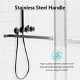 thumbnail image 4 of 68-72" x 76" Frameless Double Sliding Soft-Close Shower Door, 3/8" (10mm) SGCC Tempered Glass with Brushed Nickel Hardware, 4 of 9
