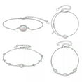 thumbnail image 2 of K-KED Casual White Opal Bracelet for Women Girls 925 Sterling Silver Round/Oval Cut, 2 of 9