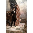 thumbnail image 2 of American Civil War painting of President Abraham Lincoln holding the American flag Poster Print, 2 of 2